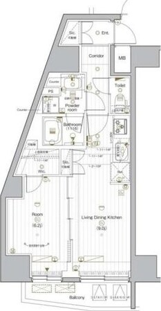PREMIUMCUBEG後楽園の物件間取画像